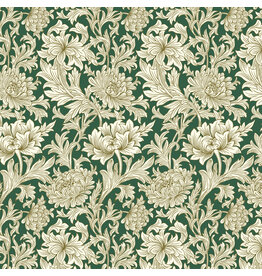 William Morris & Co. Morris & Co, The Oxford Holiday Collection, Chrysanthemum Toile in Forest, Fabric Half-Yards