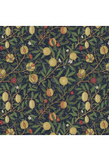 William Morris & Co. Morris & Co, The Oxford Holiday Collection, Medium Fruit in Ink, Fabric Half-Yards
