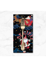Christmas Collection So Much Joy, Believe Santa in Black, Dinner Napkin