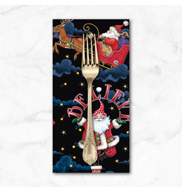 Christmas Collection So Much Joy, Believe Santa in Black, Dinner Napkin