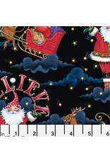 Christmas Collection So Much Joy, Believe Santa in Black, Dinner Napkin