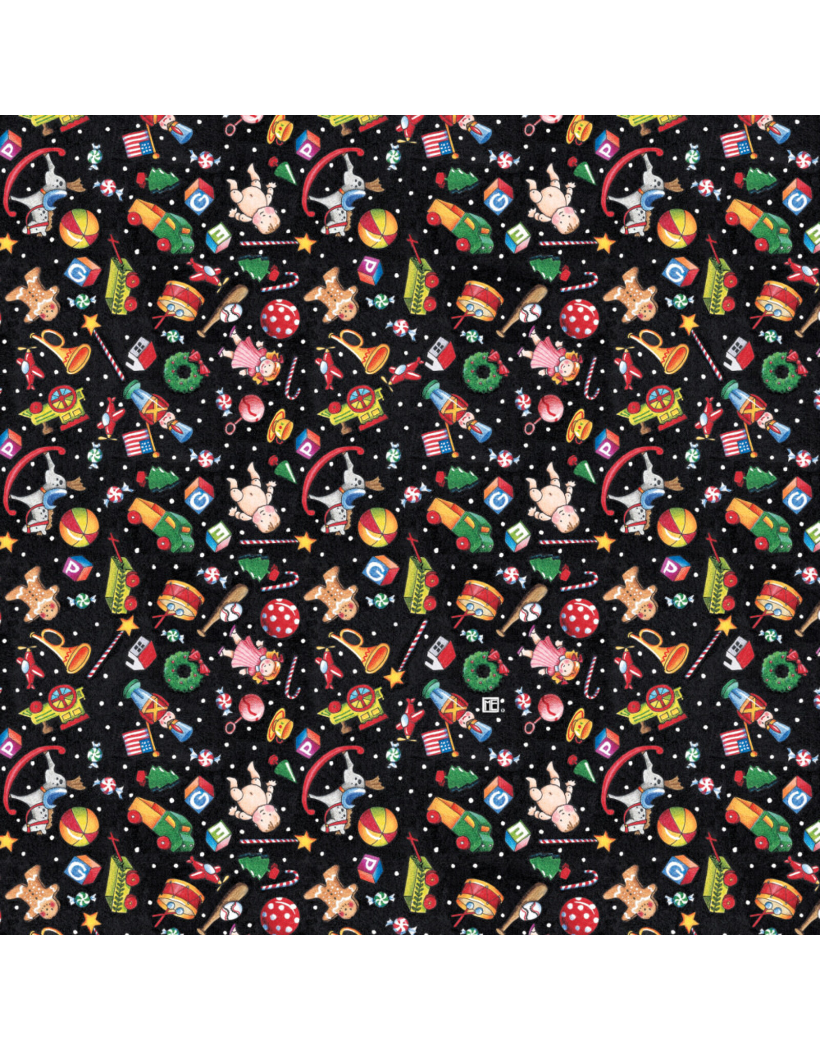 Mary Engelbreit So Much Joy, Santas Toys in Multi, Fabric Half-Yards