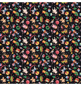 Mary Engelbreit So Much Joy, Santas Toys in Multi, Fabric Half-Yards