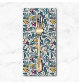 PD's William Morris Collection Morris & Co, Red House, Arbutus in Slate, Dinner Napkin