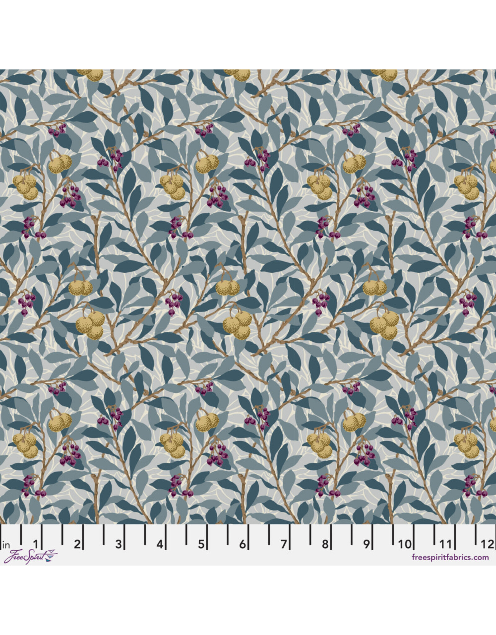 PD's William Morris Collection Morris & Co, Red House, Arbutus in Slate, Dinner Napkin