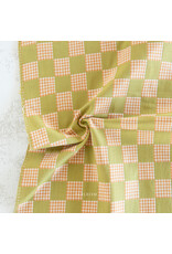 Fableism Checkmate, Checkers in Kiwi, Fabric Half-Yards