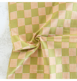 Fableism Checkmate, Checkers in Kiwi, Fabric Half-Yards