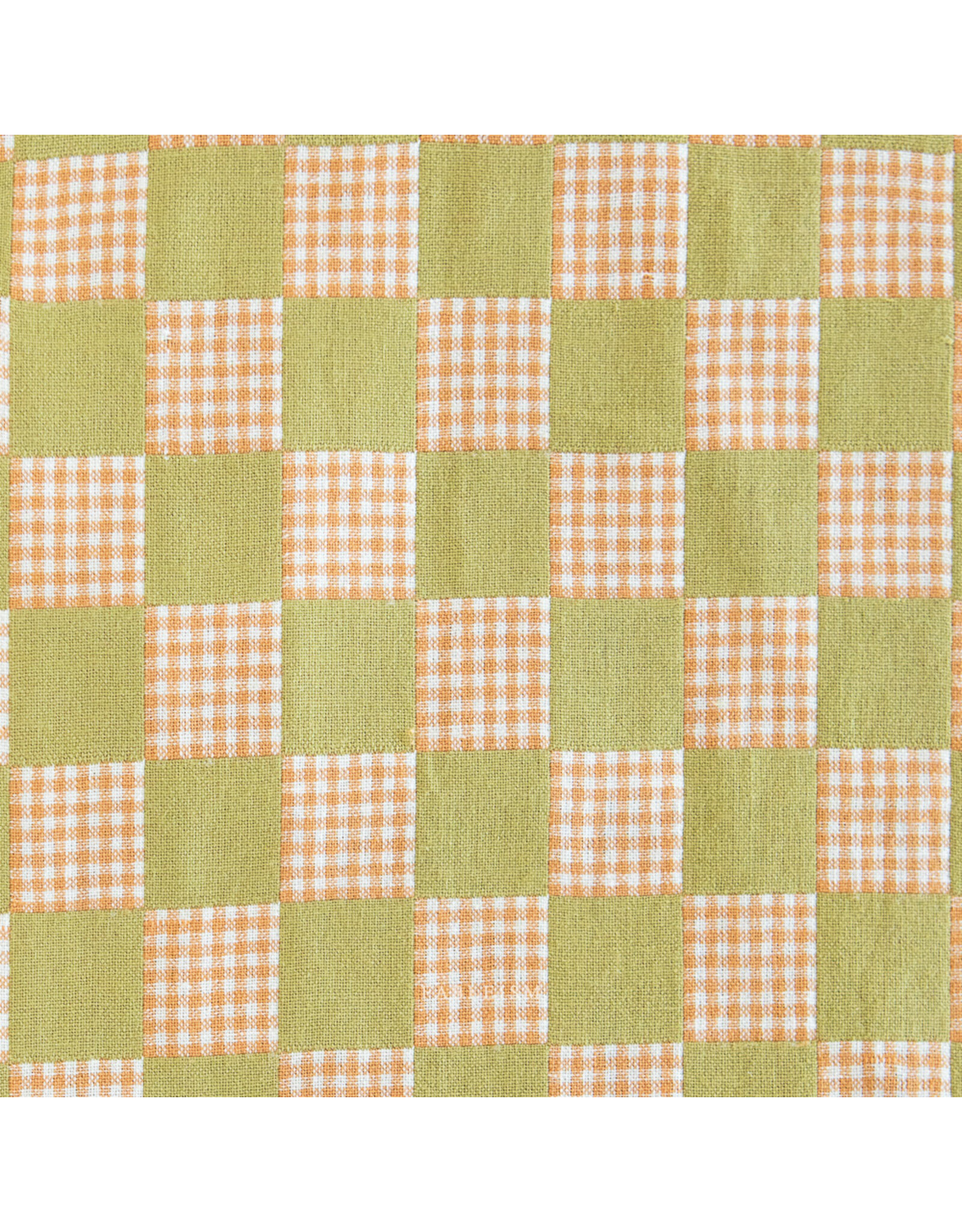 Fableism Checkmate, Checkers in Kiwi, Fabric Half-Yards