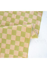 Fableism Checkmate, Checkers in Kiwi, Fabric Half-Yards
