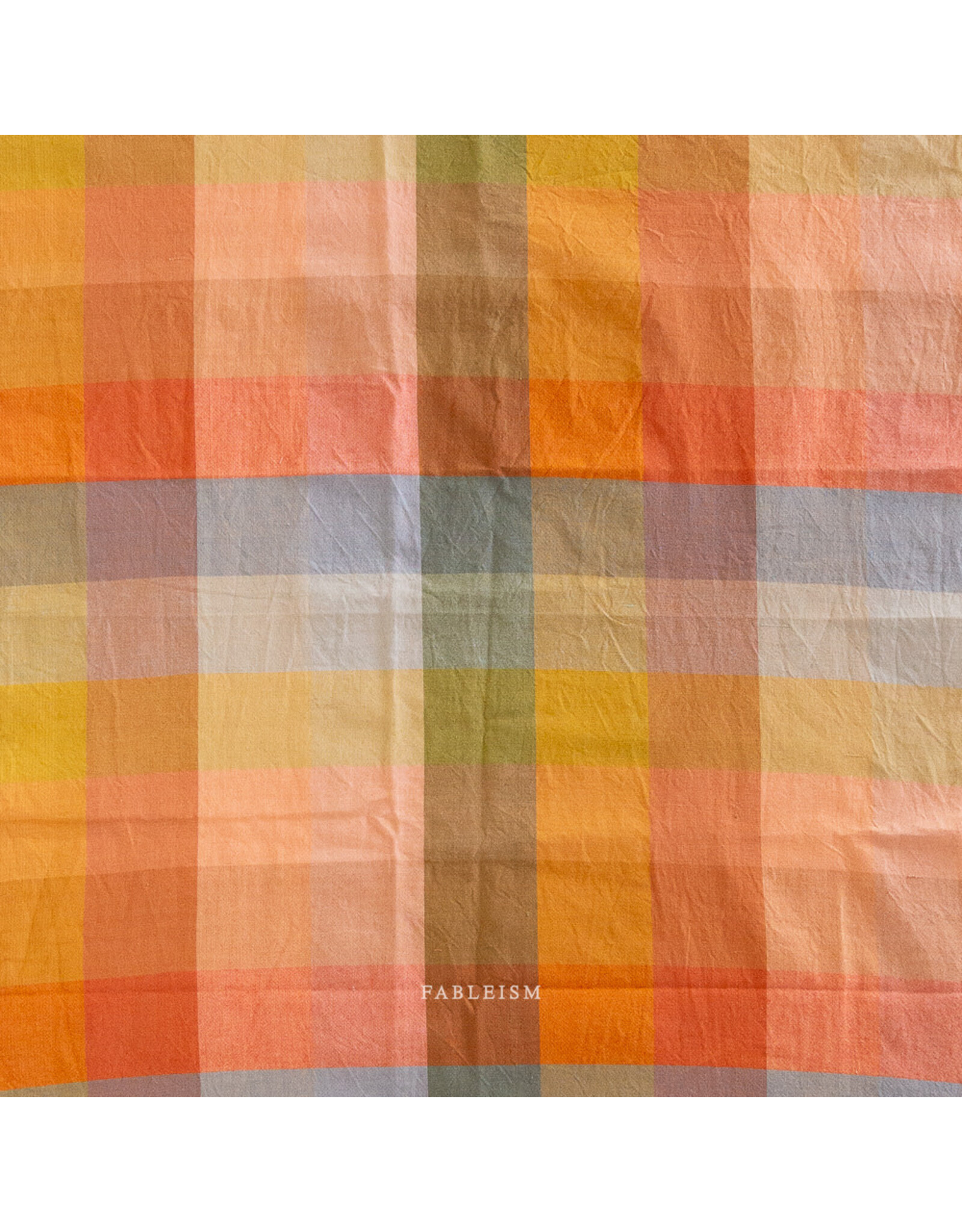 Fableism Lumiére, Happy Checkers in Retro, Fabric Half-Yards