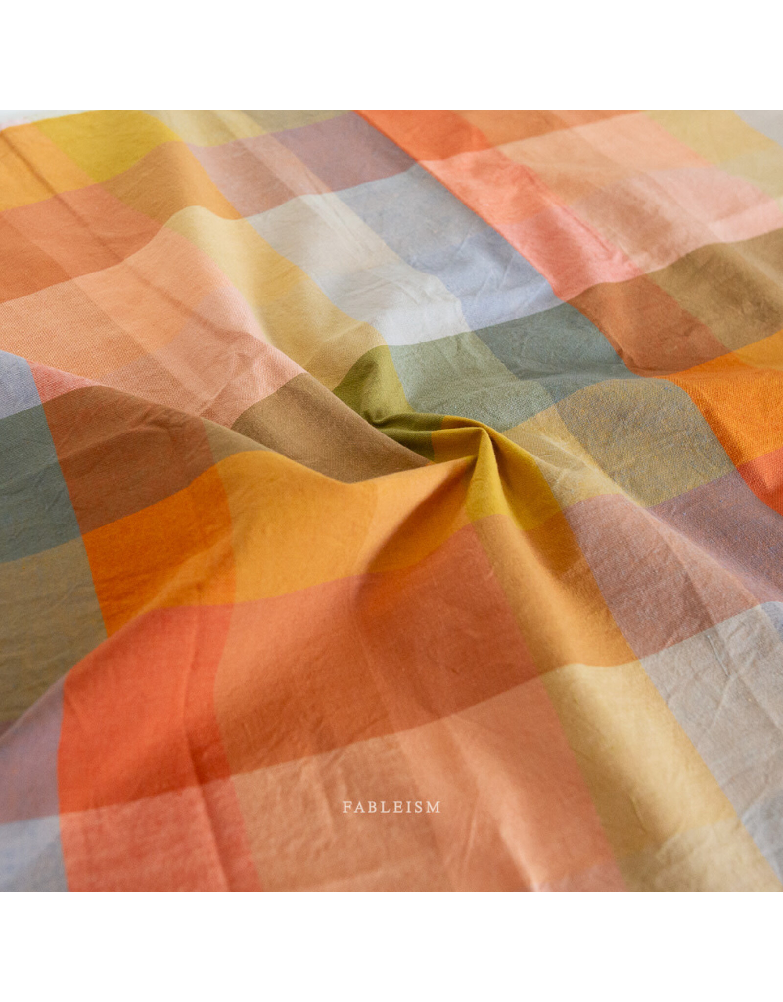 Fableism Lumiére, Happy Checkers in Retro, Fabric Half-Yards