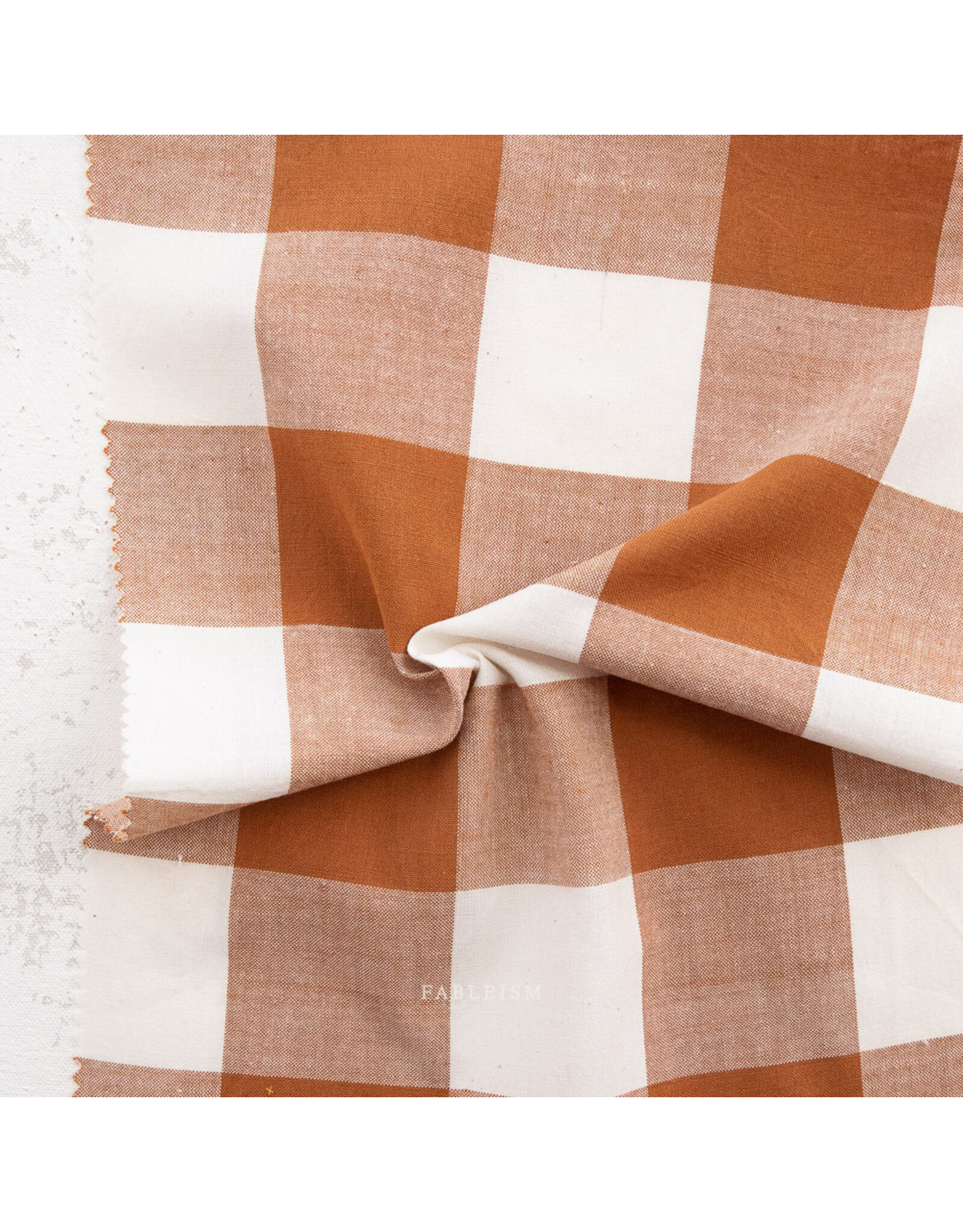 Fableism Camp Gingham, Large Camp Gingham 2.25" in Graham, Fabric Half-Yards