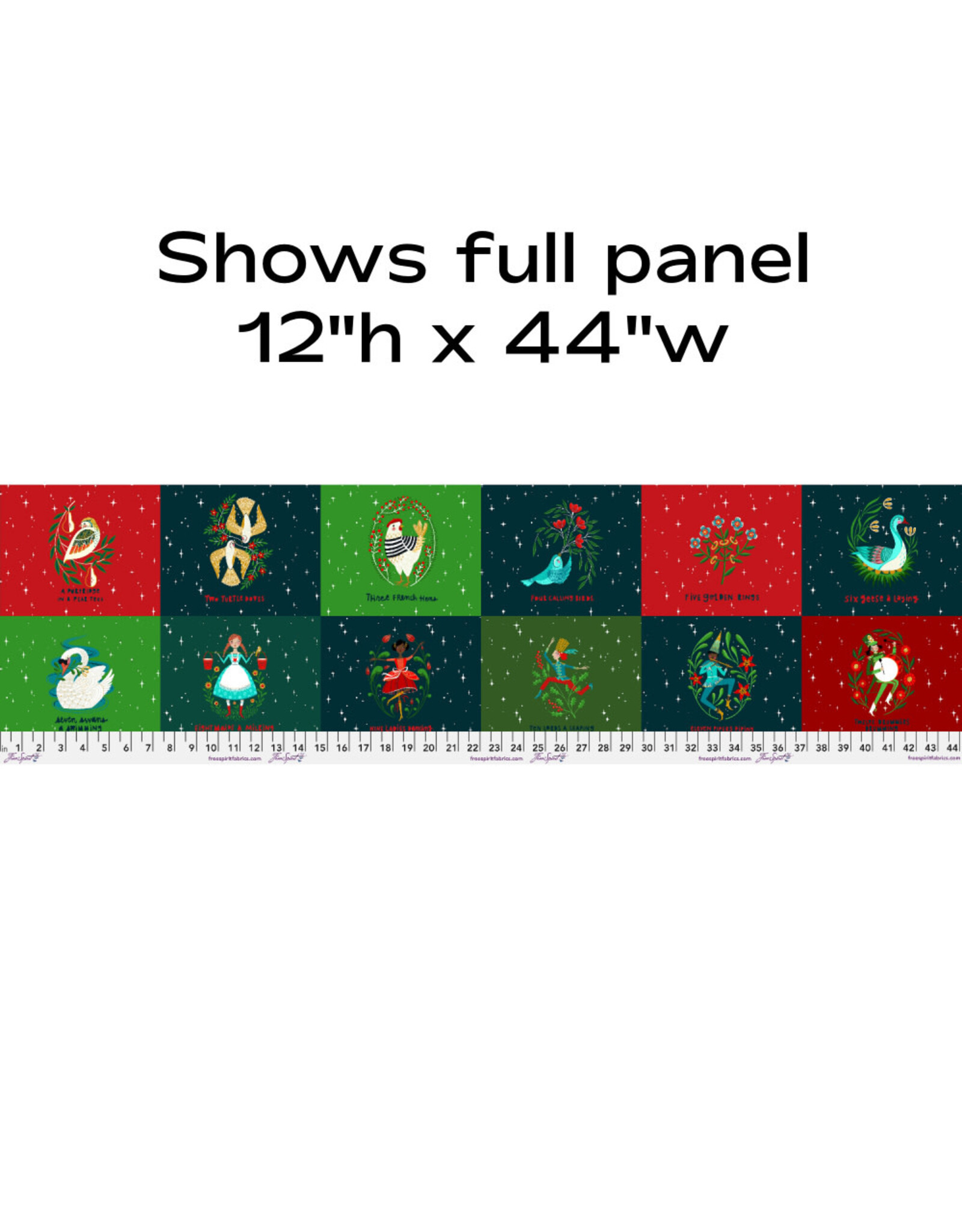 Cori Dantini 12 Days of Christmas, Christmas Days,  12" Panel