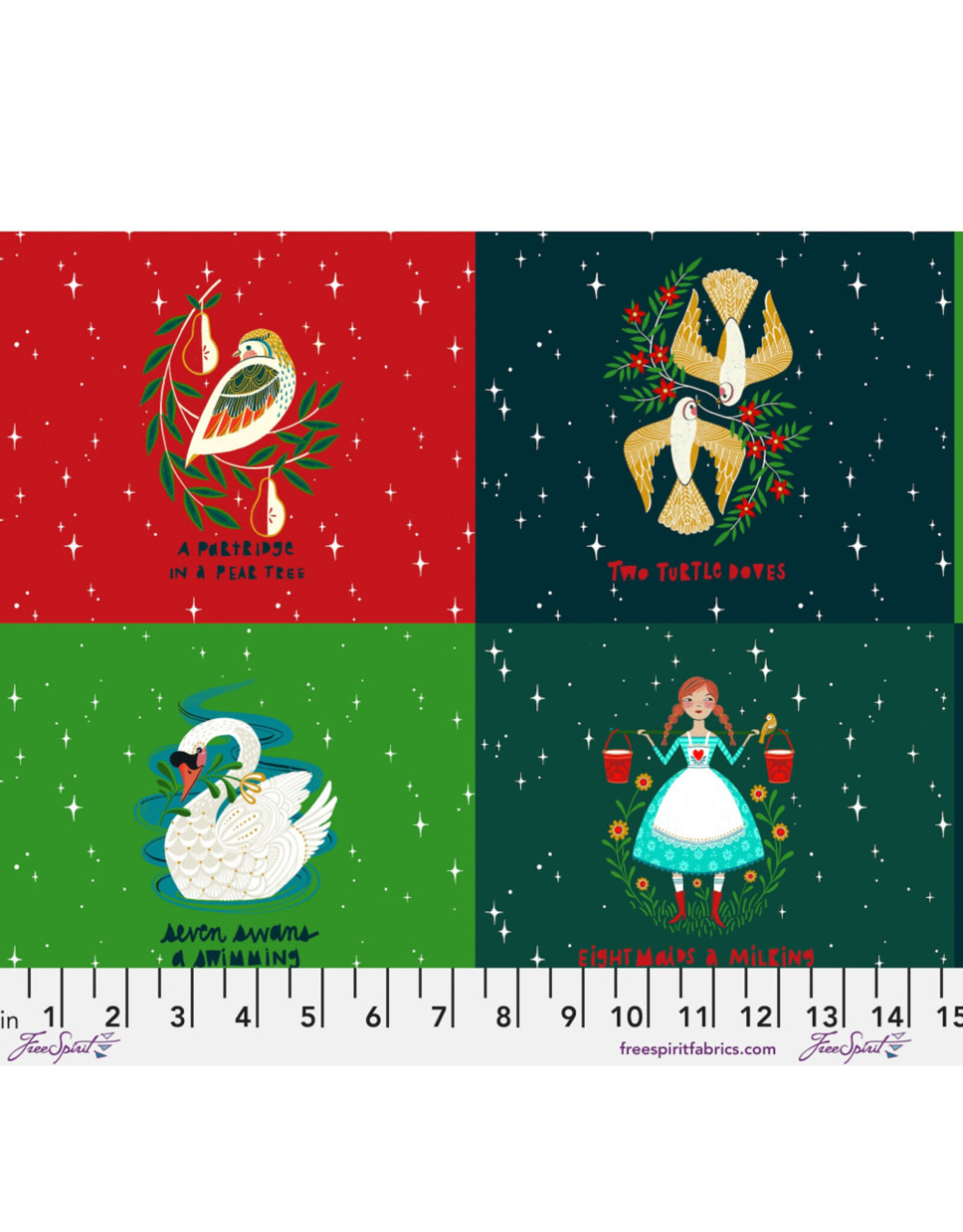 Cori Dantini 12 Days of Christmas, Christmas Days,  12" Panel