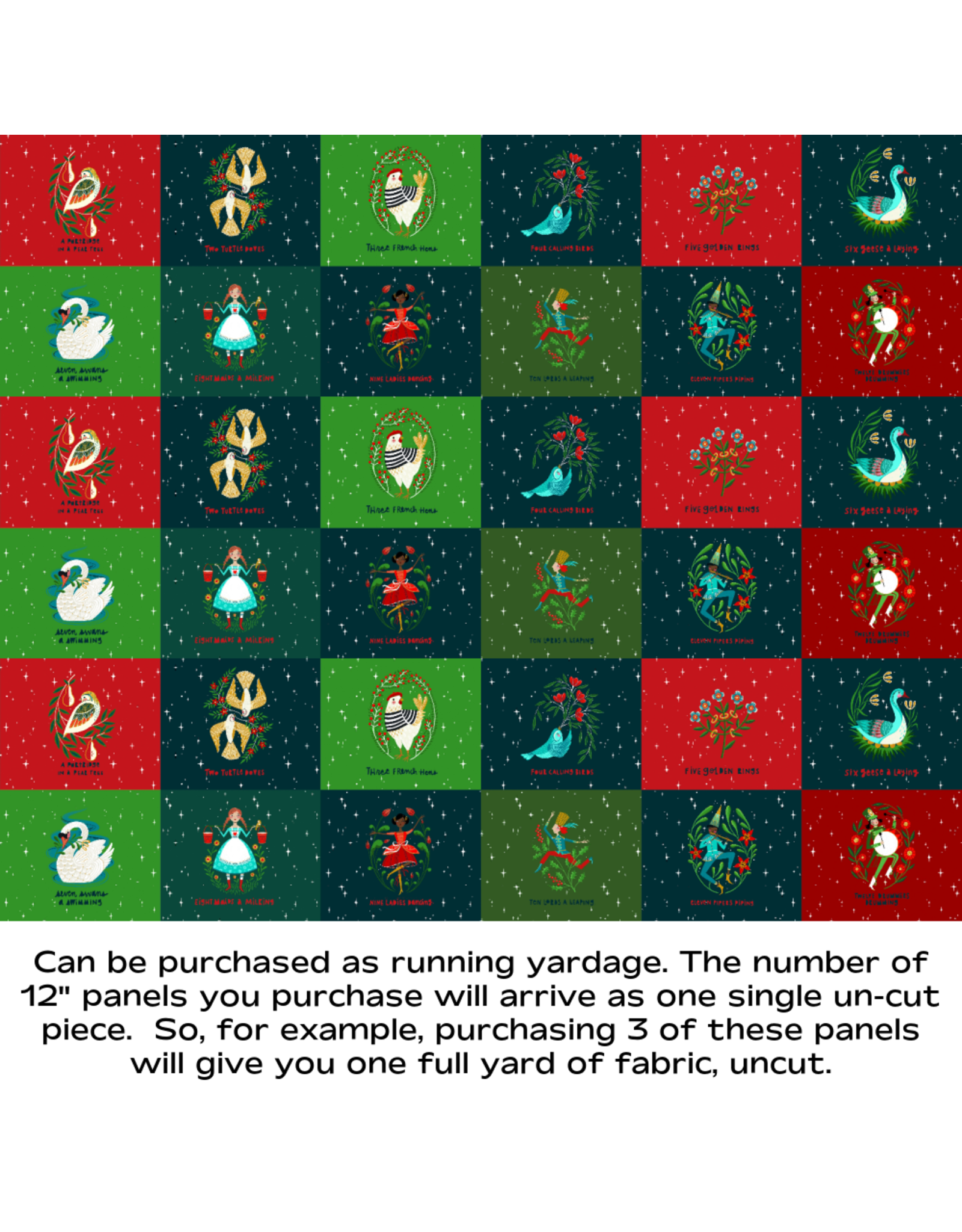 Cori Dantini 12 Days of Christmas, Christmas Days,  12" Panel