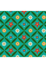 Cori Dantini 12 Days of Christmas, Meadow Daydreams in Jade, Fabric Half-Yards
