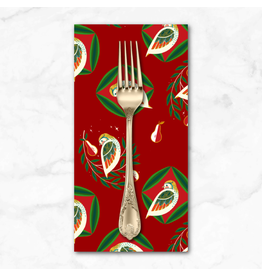 Christmas Collection 12 Days of Christmas, Partridge in Dark Red, Dinner Napkin