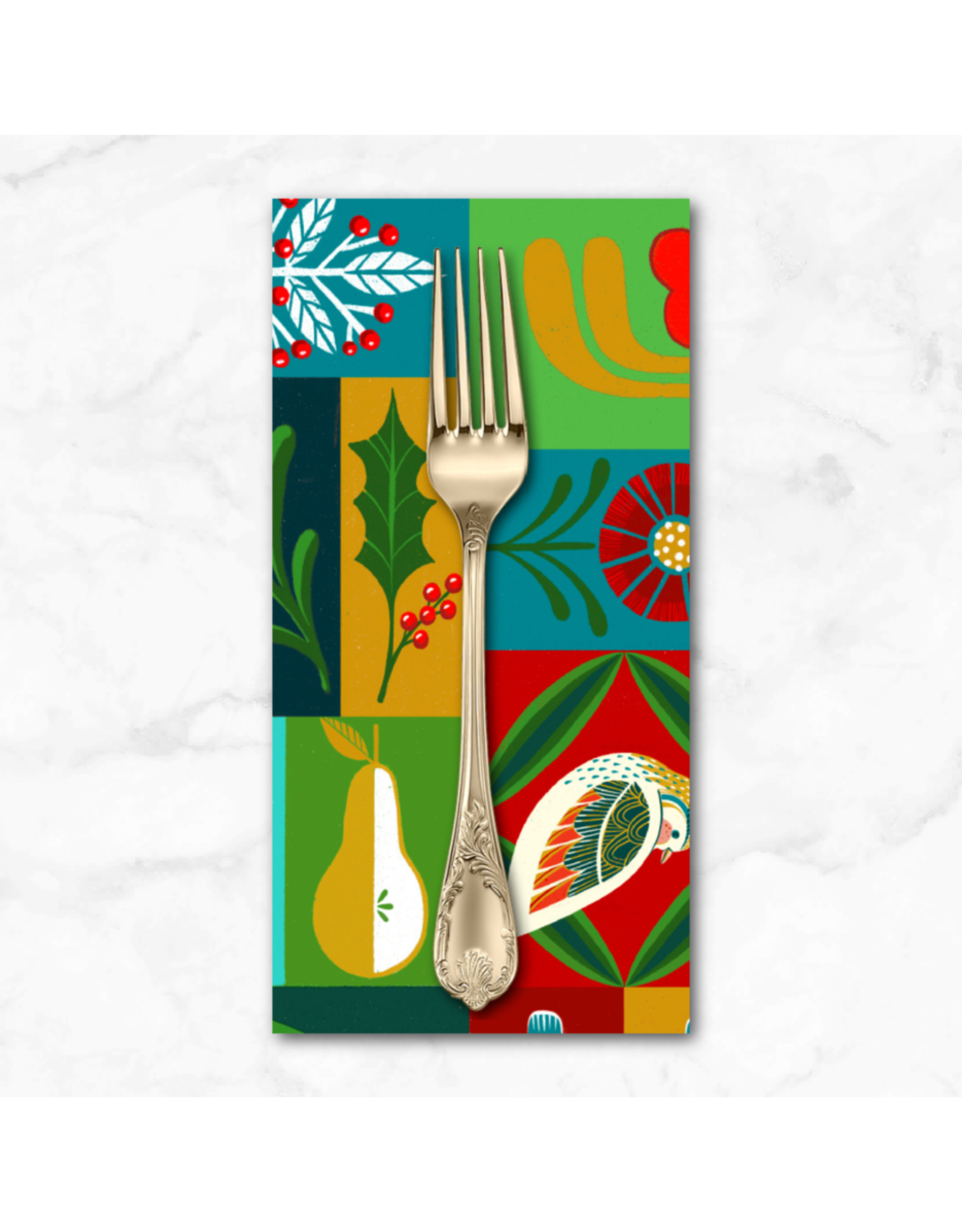 Christmas Collection 12 Days of Christmas, True Love Gave to Me in Multi, Dinner Napkin