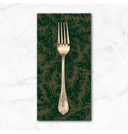 Christmas Collection Holly Day, Evergreen in Green, Dinner Napkin