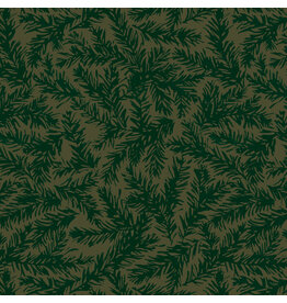 Martha Negley Holly Day, Evergreen in Green, Fabric Half-Yards