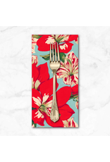 Christmas Collection Holly Day, Holiday Floral in Red, Dinner Napkin