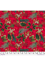 Martha Negley Holly Day, Holiday Mix in Red, Fabric Half-Yards