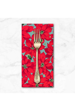 Christmas Collection Holly Day, Little Poinsettia in Red, Dinner Napkin