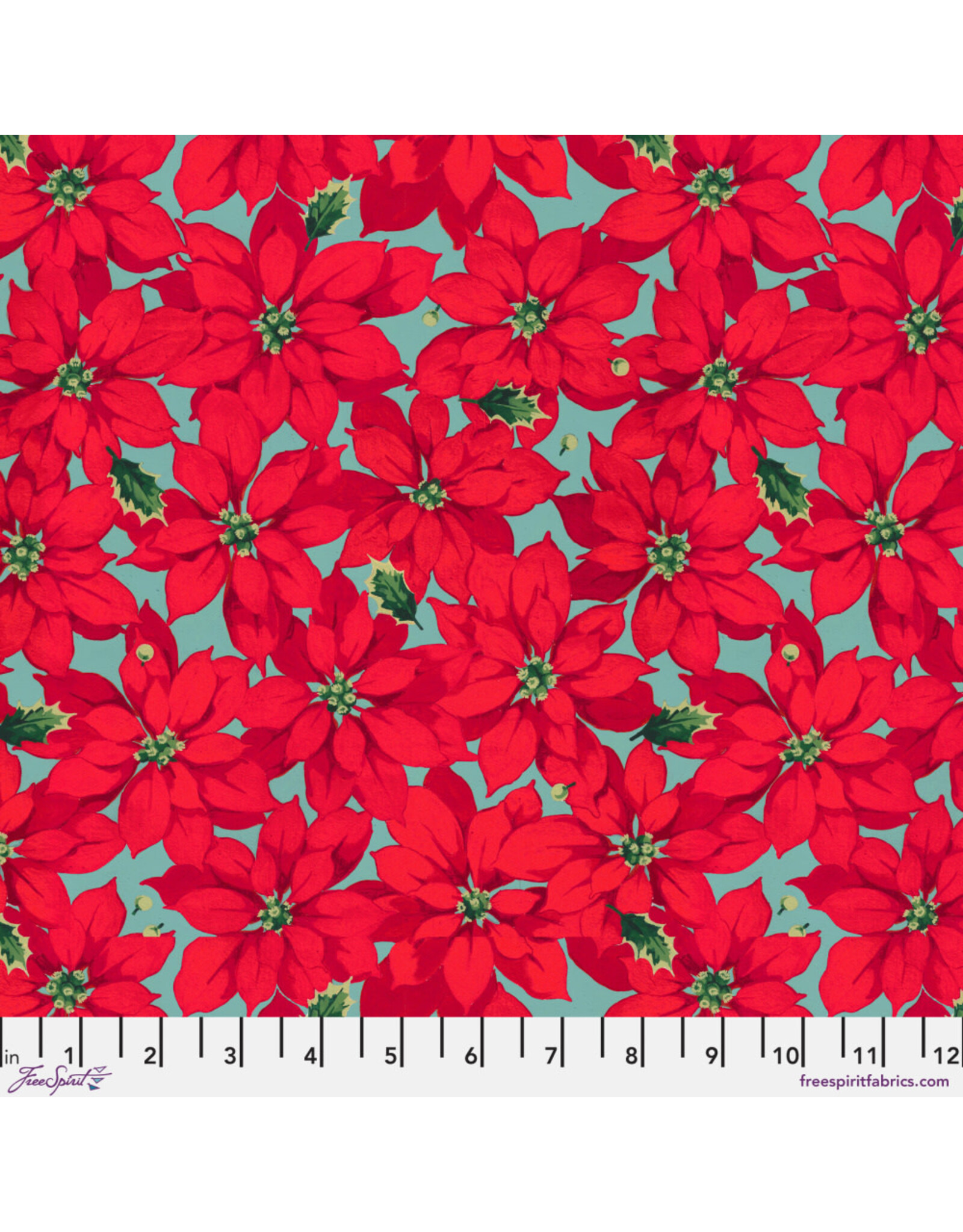 Christmas Collection Holly Day, Little Poinsettia in Red, Dinner Napkin