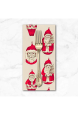 Christmas Collection Holly Day, Santas in Ivory, Dinner Napkin