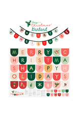 Lizzy House Tiny Christmas, Garland Panel in Snow, 36" x 44" Panel Lizzy House Tiny Christmas, Garland Panel in Snow, 36" x 44" Panel