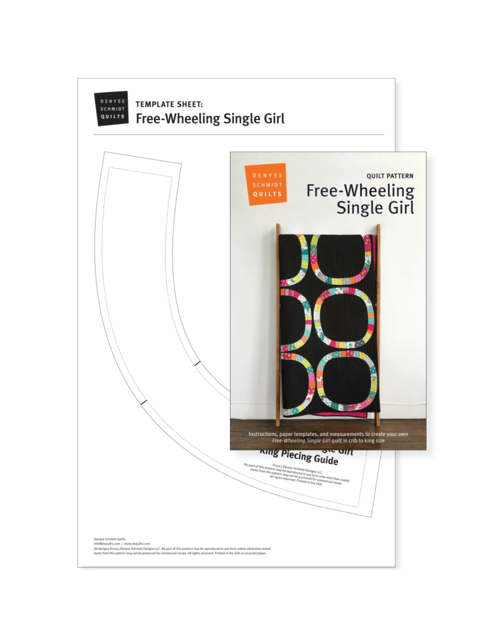 Denyse Schmidt Acrylic Templates for Free-Wheeling Single Girl