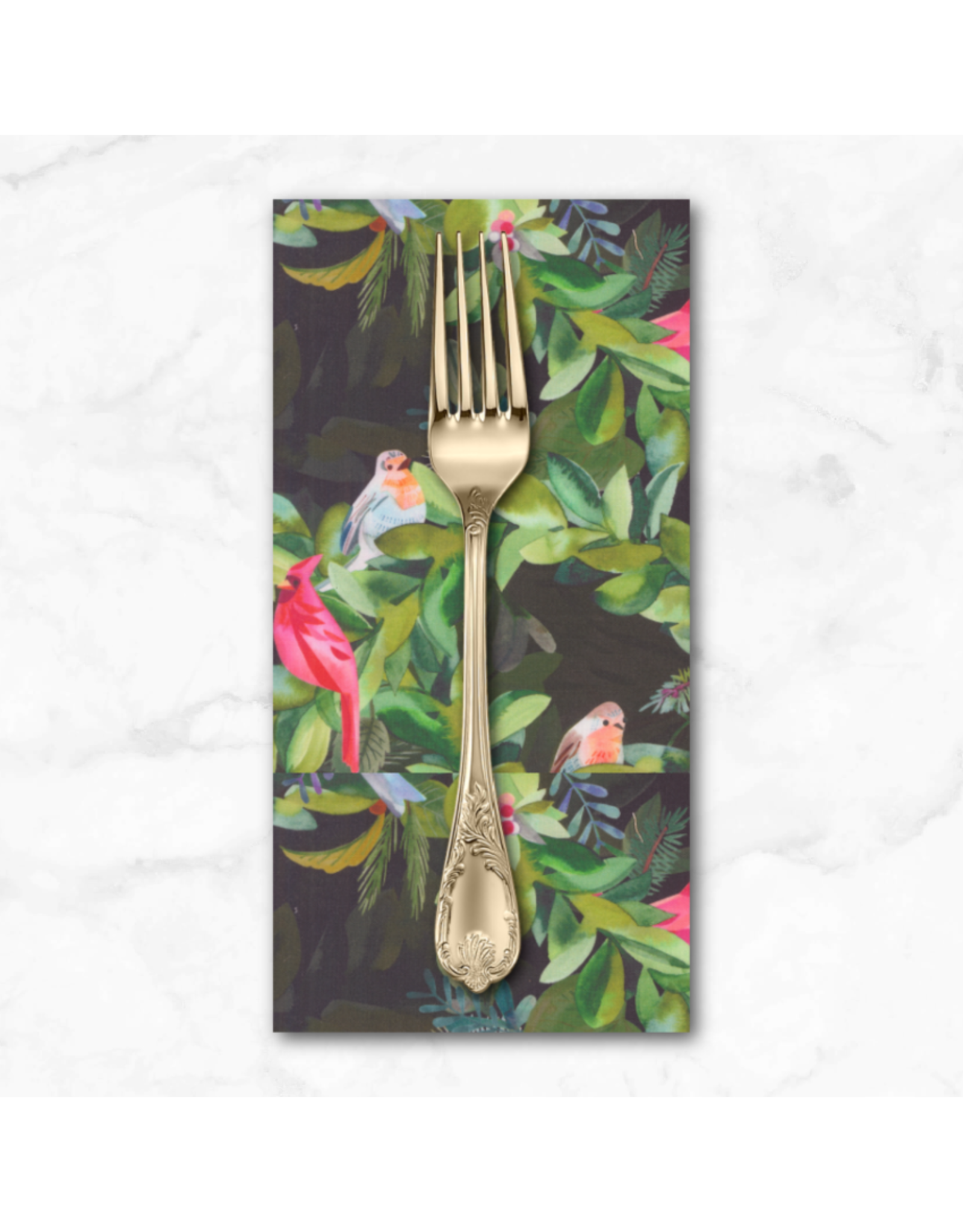 Christmas Collection Love and Cheer, Garland in Coal, Dinner Napkin