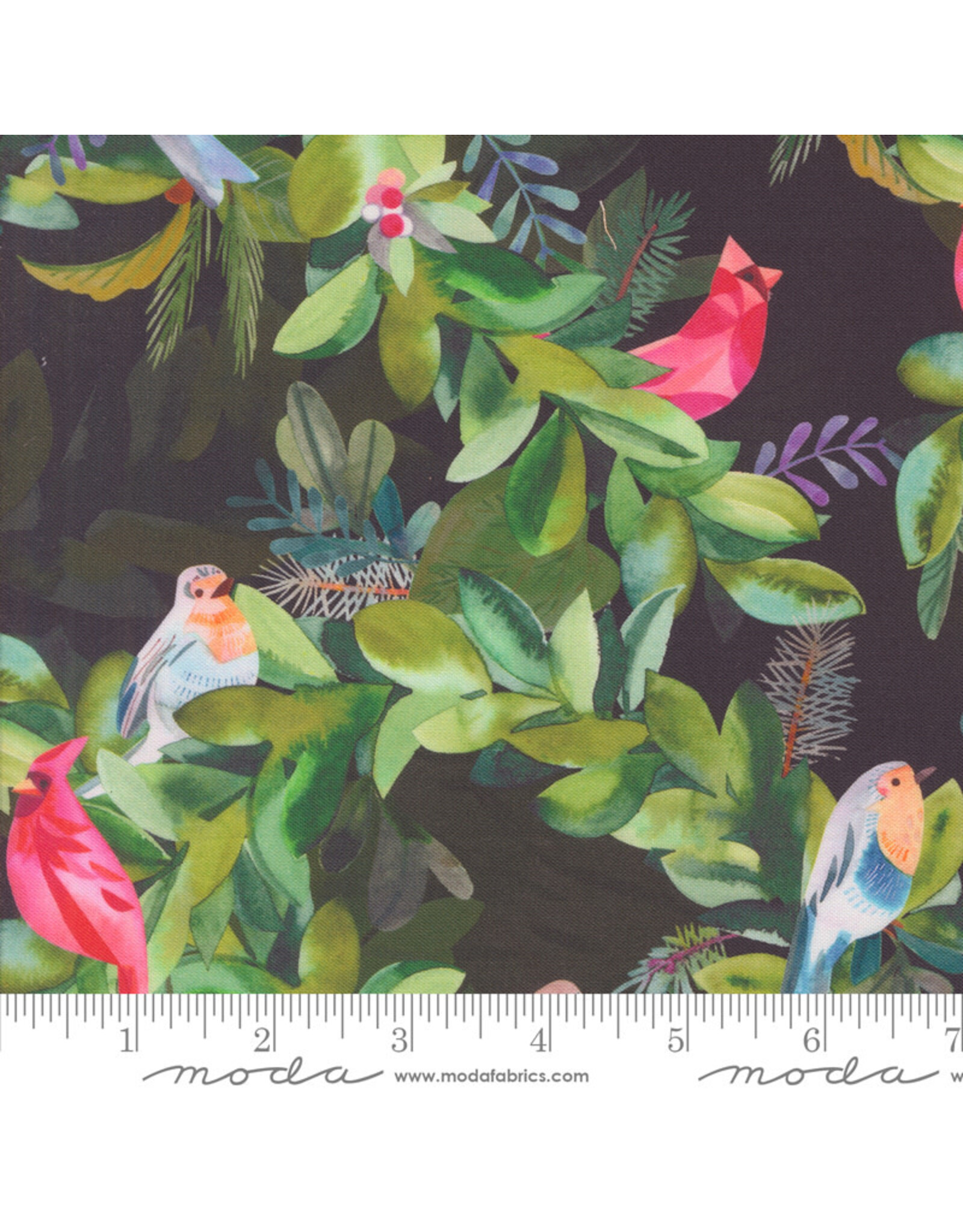 Moda Love and Cheer, Garland in Coal, Fabric Half-Yards