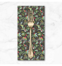 Christmas Collection Love and Cheer, Greenery in Evergreen, Dinner Napkin