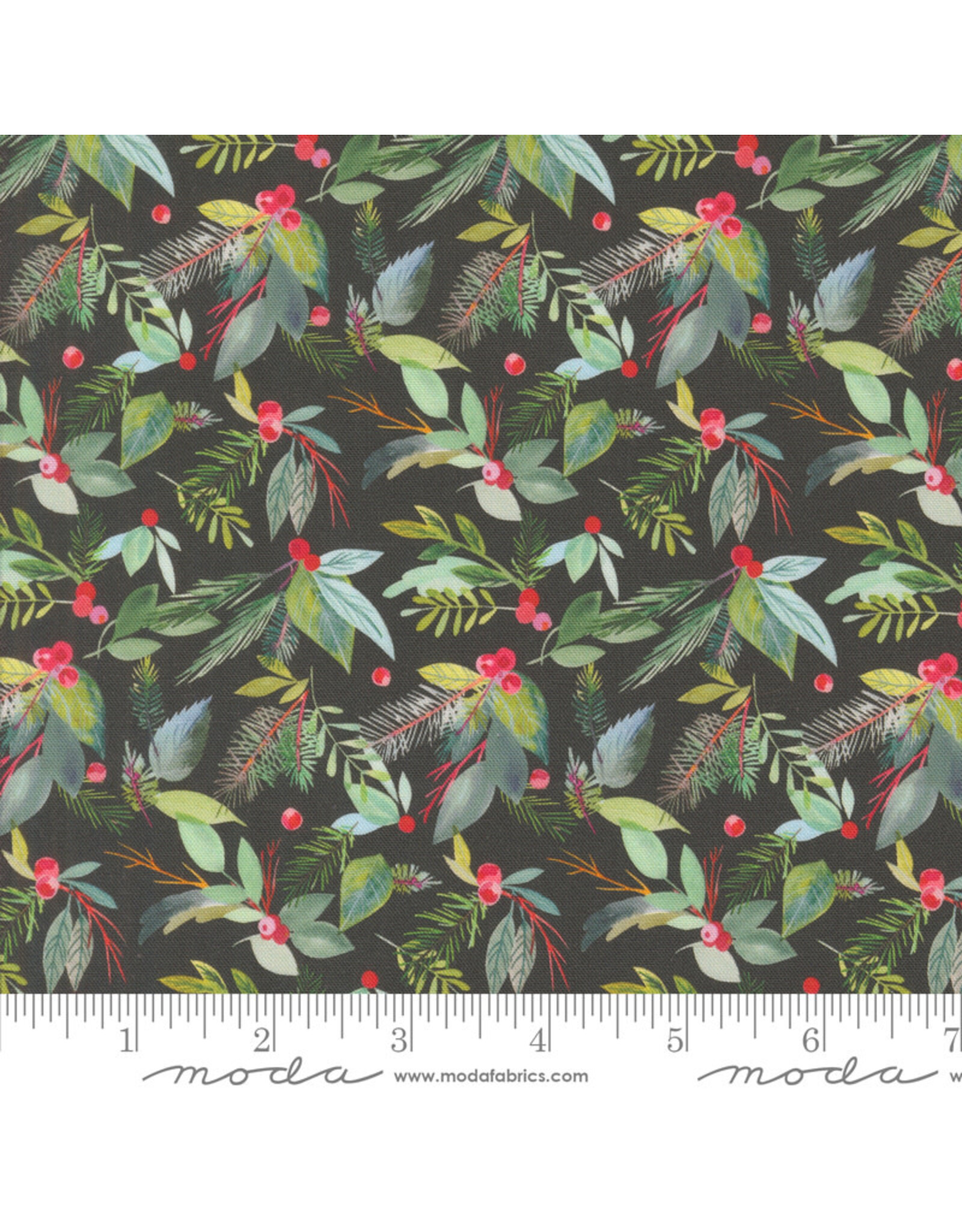 Moda ON SALE - 5 YARD CUT - Love and Cheer, Greenery in Evergreen