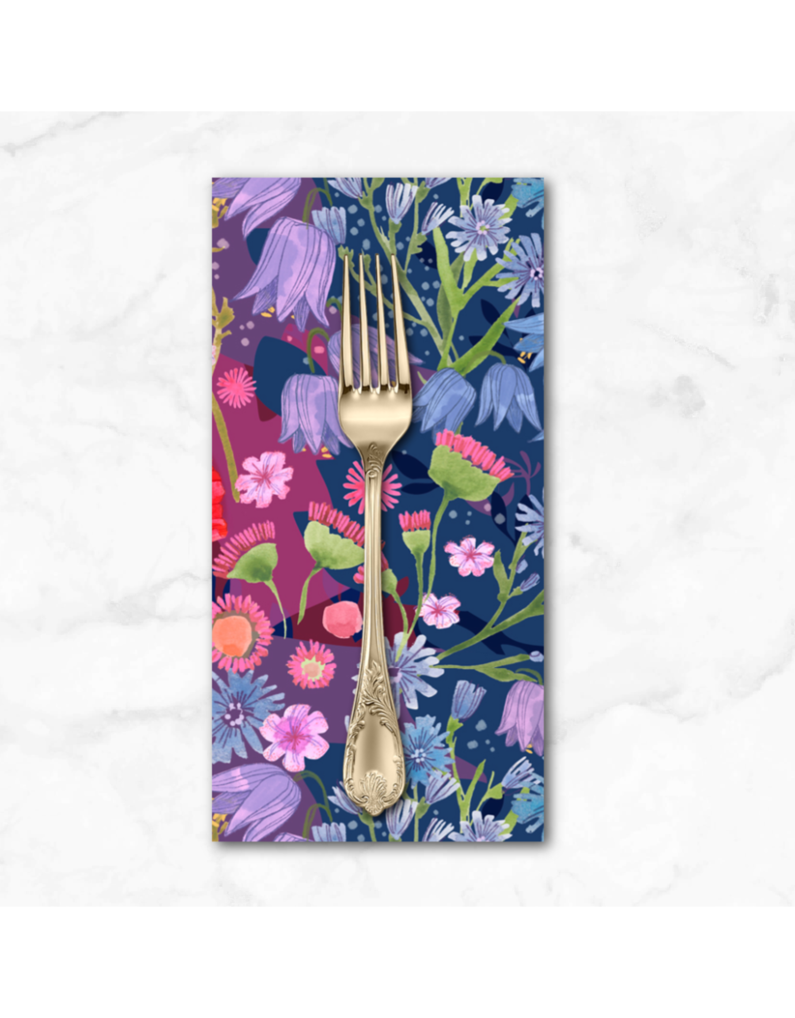 PD's Moda Collection Superbloom, Wildflowers Ombre in Jewel, Dinner Napkin