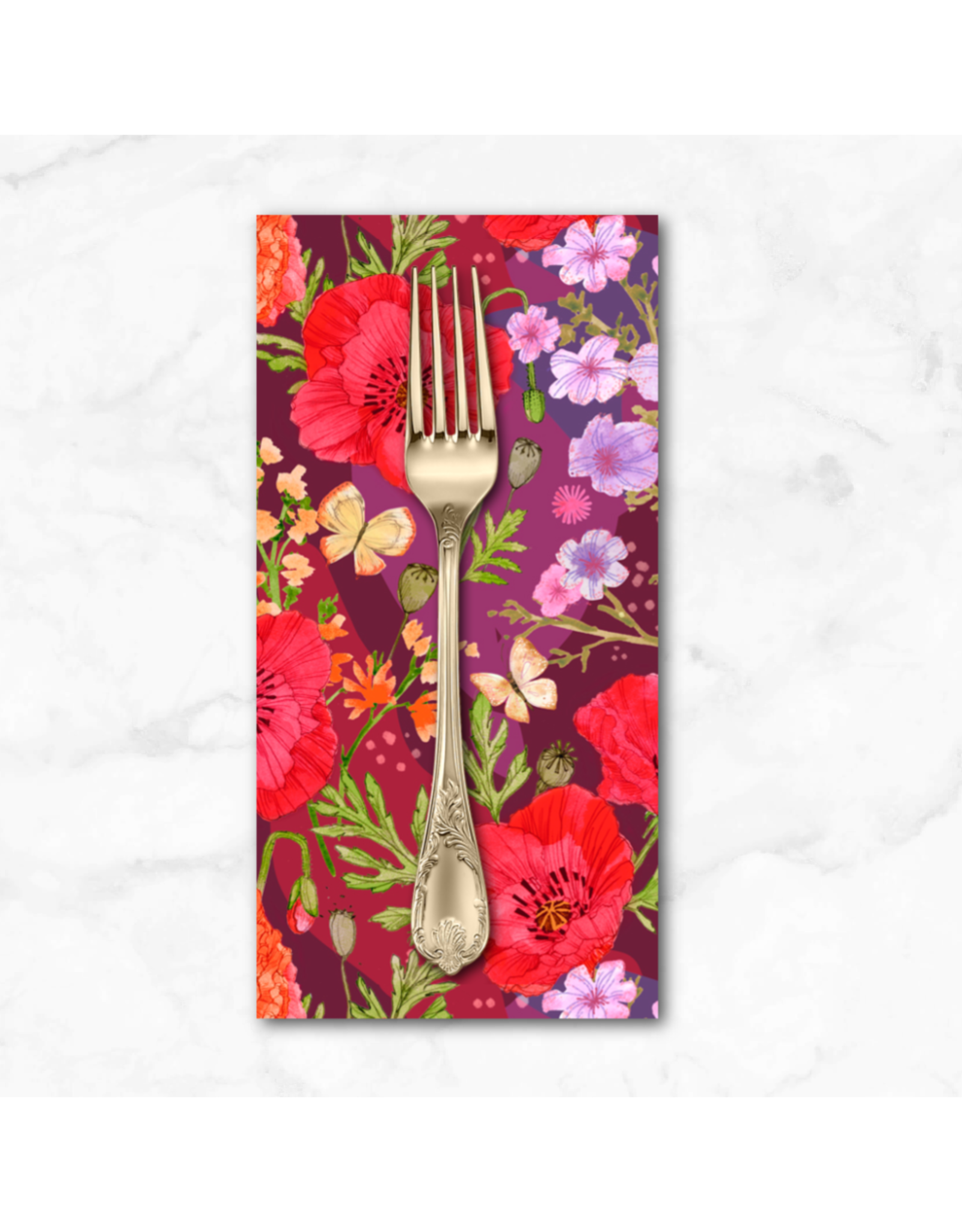 PD's Moda Collection Superbloom, Wildflowers Ombre in Jewel, Dinner Napkin