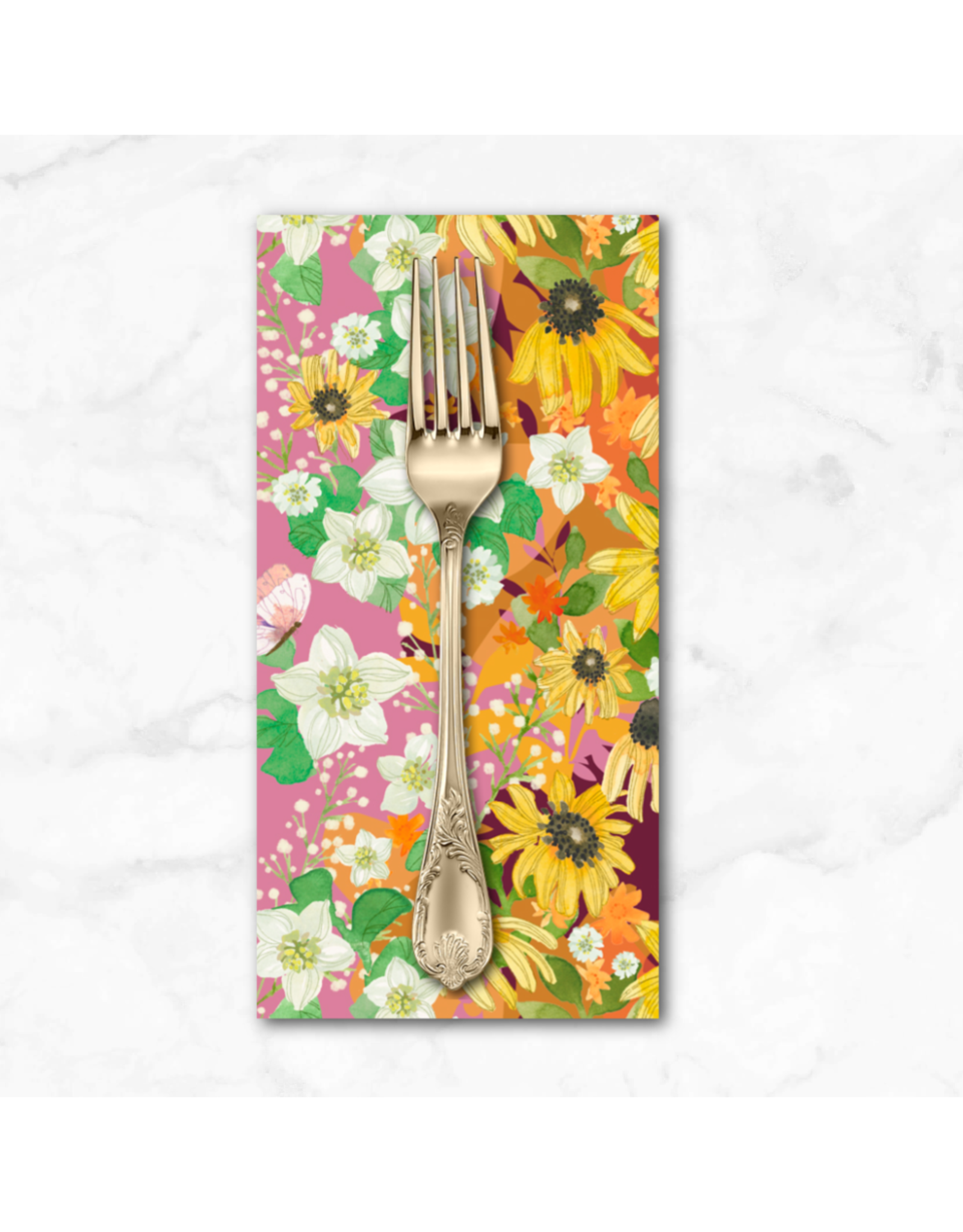 PD's Moda Collection Superbloom, Wildflowers Ombre in Jewel, Dinner Napkin