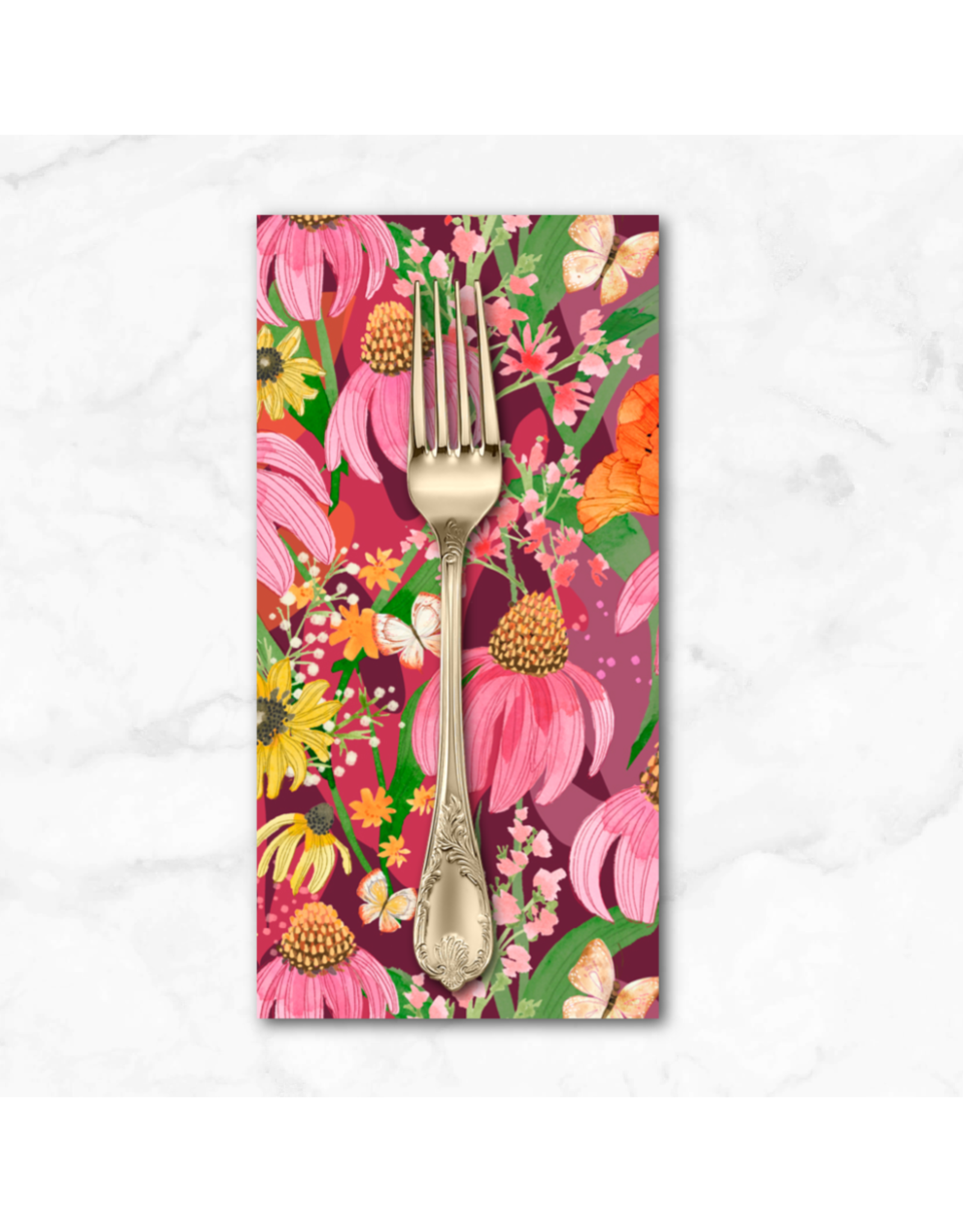 PD's Moda Collection Superbloom, Wildflowers Ombre in Jewel, Dinner Napkin