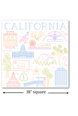 Cedar O'Reilly CALIFORNIA Embroidery Sampler (sampler cloth and backing cloth only)