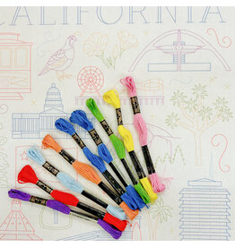 Cedar O'Reilly CALIFORNIA Sampler  Embroidery Floss - Set of Nine  8.75 yard skeins
