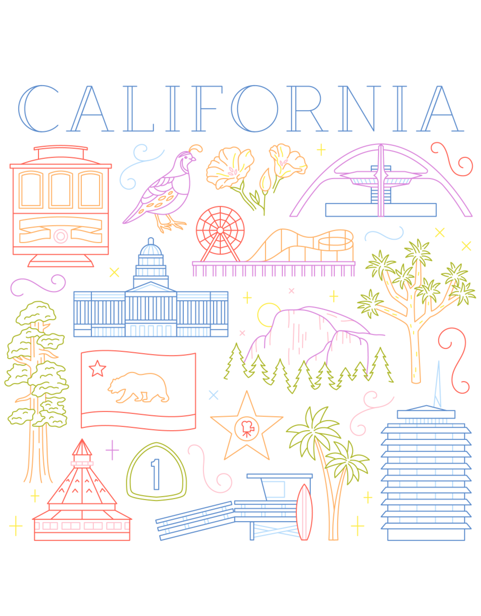 Cedar O'Reilly CALIFORNIA Sampler  Embroidery Floss - Set of Nine  8.75 yard skeins