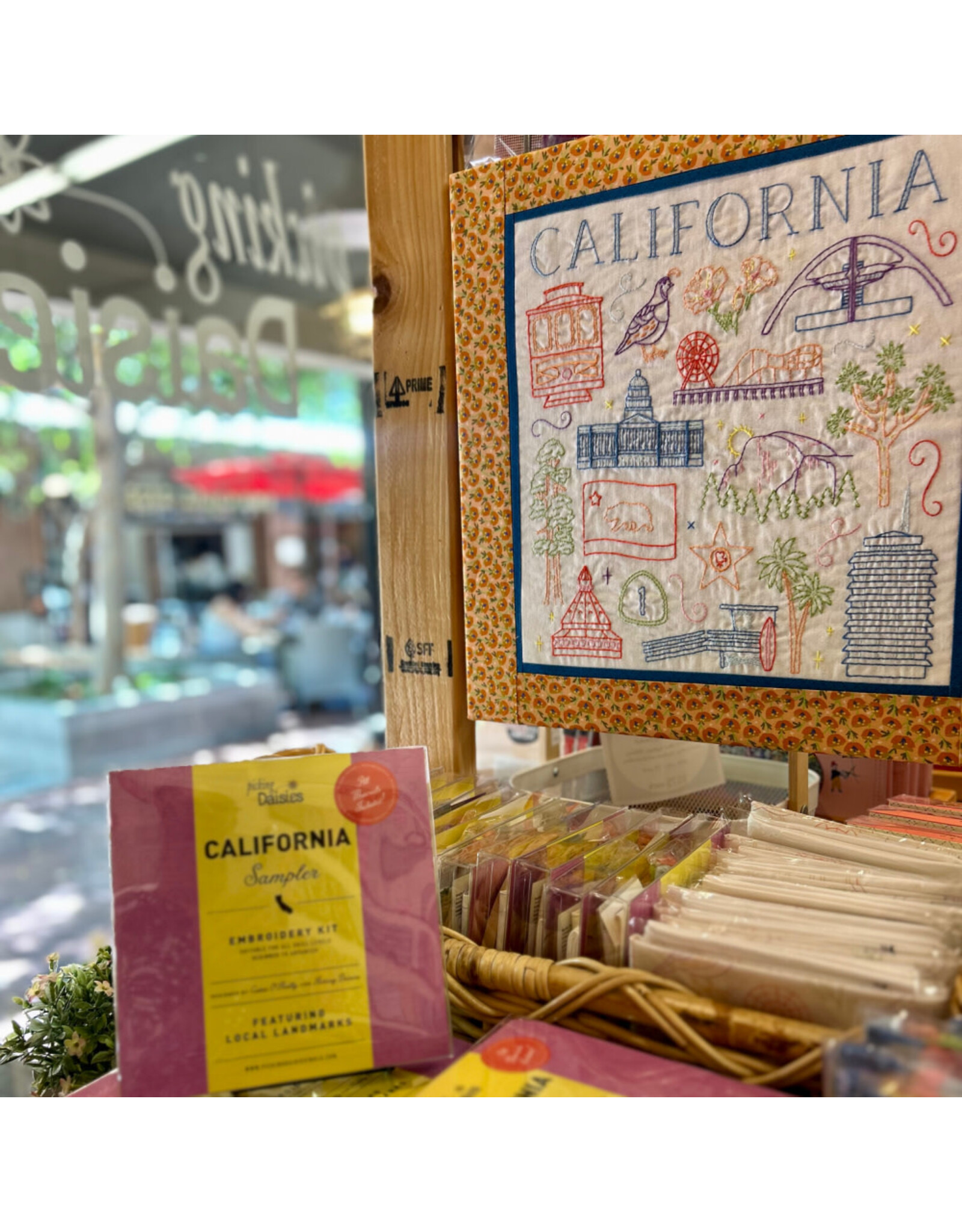 Cedar O'Reilly CALIFORNIA Embroidery Sampler (sampler cloth and backing cloth only)