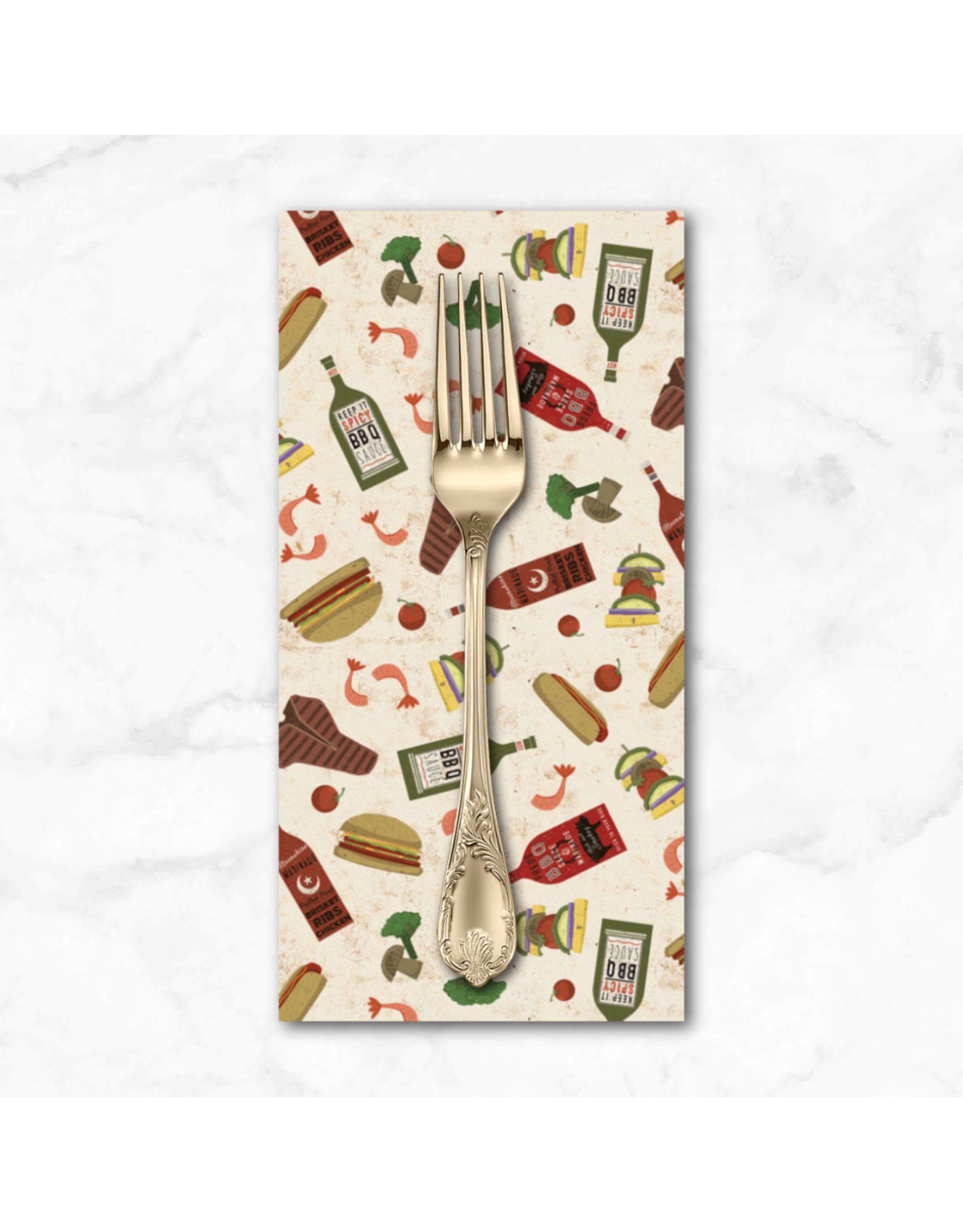 PD's Clothwork's Collection Backyard BBQ, Food in Light Khaki, Dinner Napkin