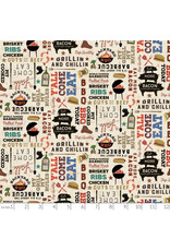 PD's Clothwork's Collection Backyard BBQ, Food in Light Khaki, Dinner Napkin