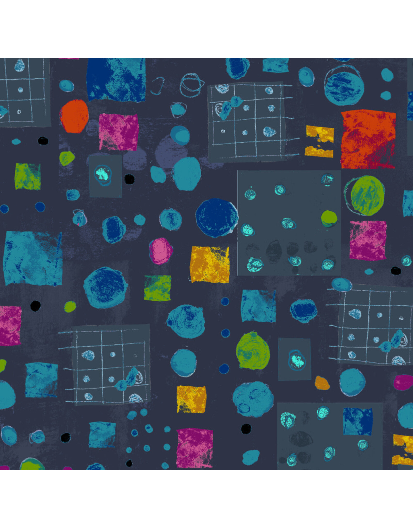 Marcia Derse Marble Run, Marble Run in Deep Space, Fabric Half-Yards