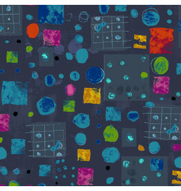 Marcia Derse Marble Run, Marble Run in Deep Space, Fabric Half-Yards