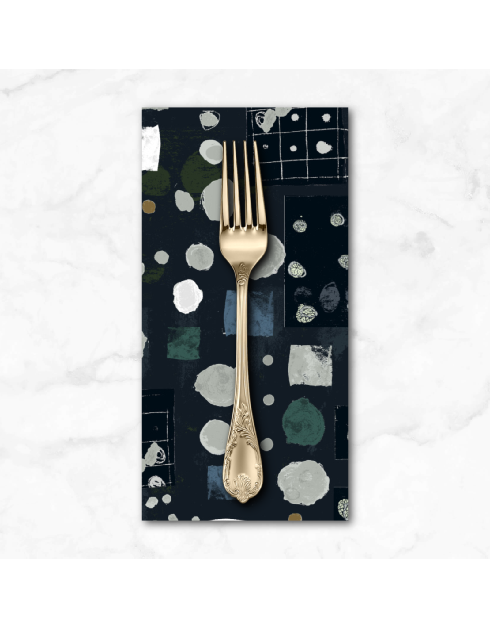 PD's Marcia Derse Collection Marble Run, Marble Run in Midnight, Dinner Napkin