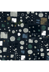 Marcia Derse Marble Run, Marble Run in Midnight, Fabric Half-Yards