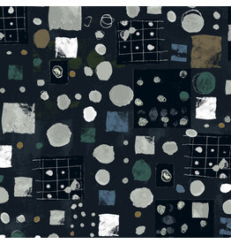 Marcia Derse Marble Run, Marble Run in Midnight, Fabric Half-Yards